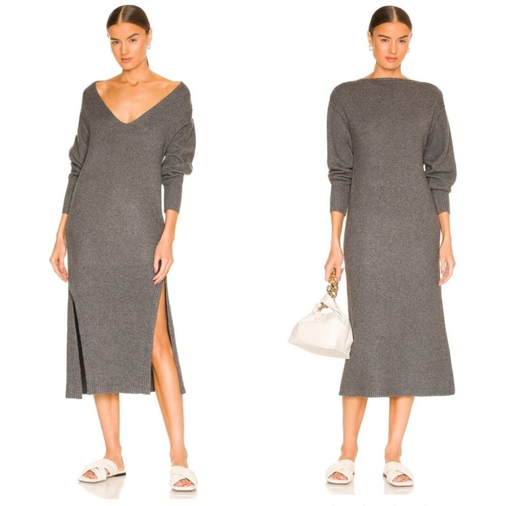 Free People X Revolve gray willow reversible sweater dress size M